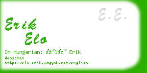 erik elo business card